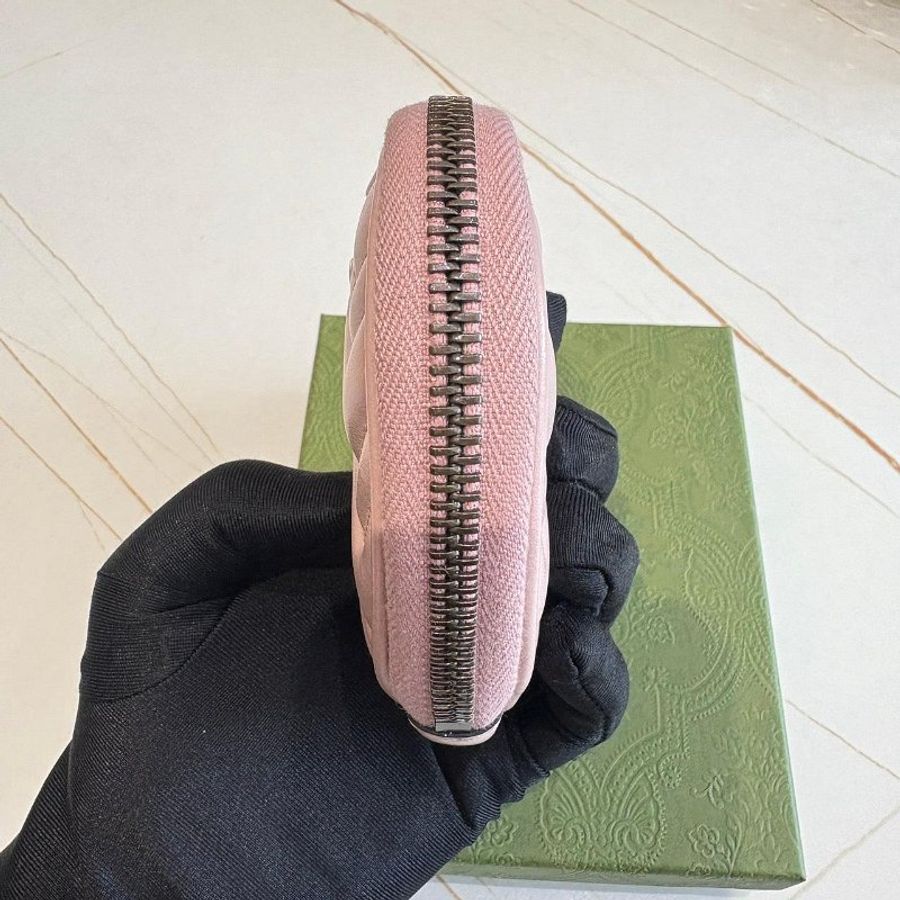 *SHIHNA名牌精品 GUCCI GG Marmont系列心型零皮夾淺粉紅-6