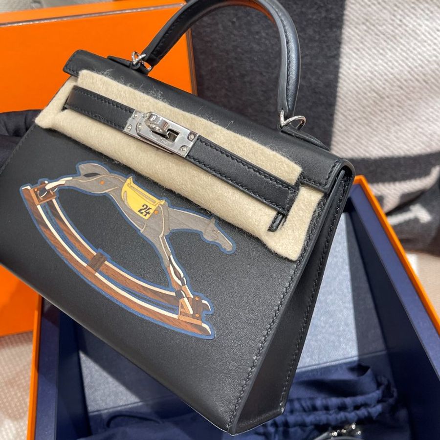 【稀有天菜】HERMES 限量款插片木馬Mini Kelly二代-1