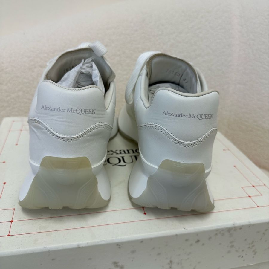 Alexander McQueen麥昆Sprint Runner小白鞋，37碼，全新未使用-9