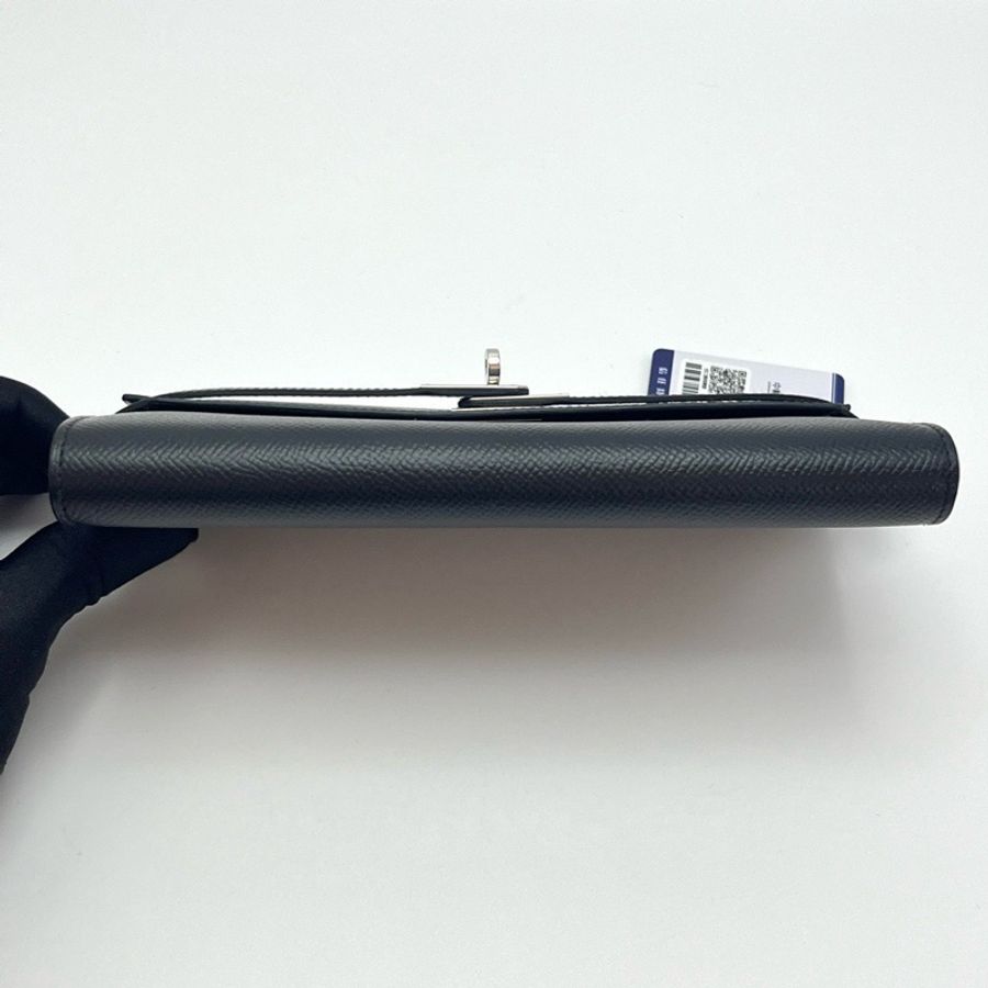 Hermes 愛馬仕 Kelly 長夾/黑銀款/98新美品-4