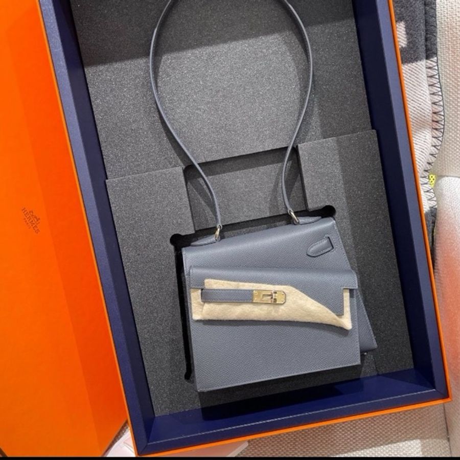 【精選天菜】HERMES 雙面 KELLY 極美石板灰 全新商品-0
