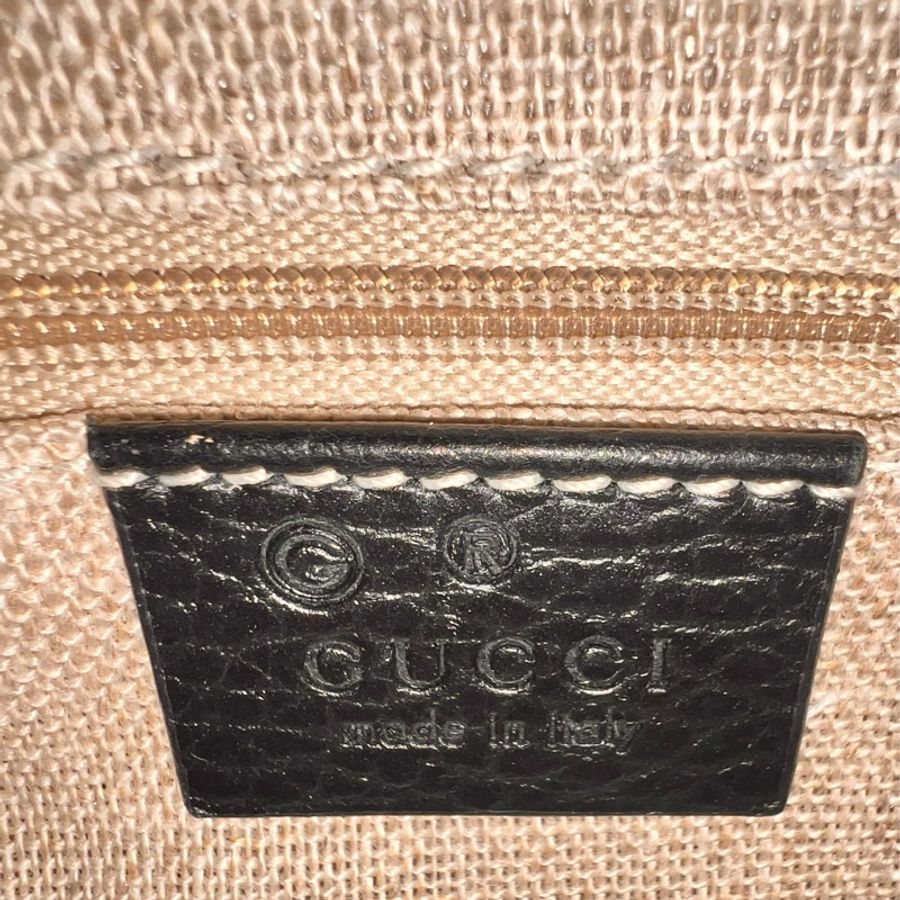 《出清換現金‼️》 Gucci 黑色雙logo蛋糕斜背包/黑色/鏈條包-12