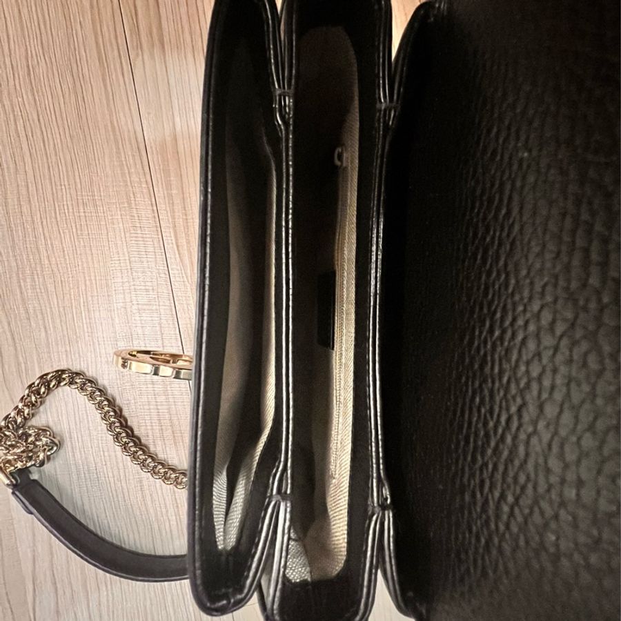 《出清換現金‼️》 Gucci 黑色雙logo蛋糕斜背包/黑色/鏈條包-14
