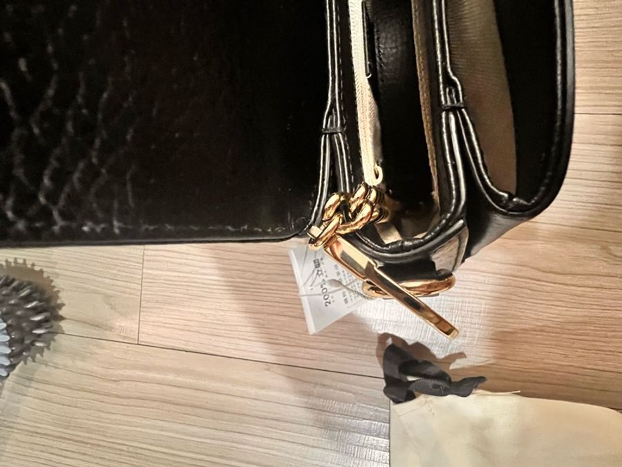 《出清換現金‼️》 Gucci 黑色雙logo蛋糕斜背包/黑色/鏈條包-20