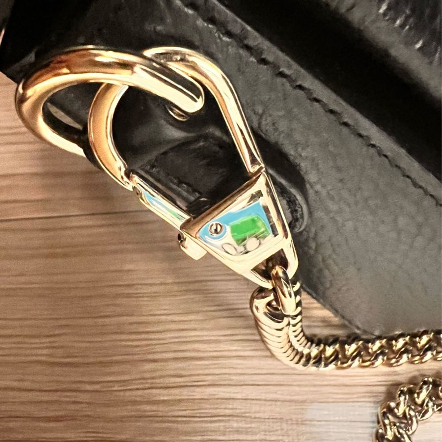 《出清換現金‼️》 Gucci 黑色雙logo蛋糕斜背包/黑色/鏈條包-22