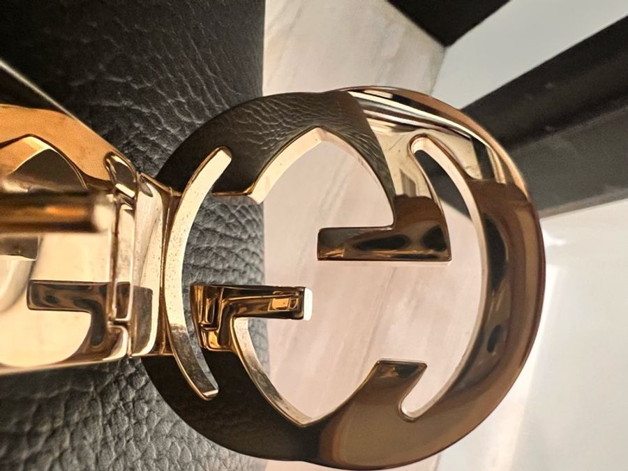 《出清換現金‼️》 Gucci 黑色雙logo蛋糕斜背包/黑色/鏈條包-24