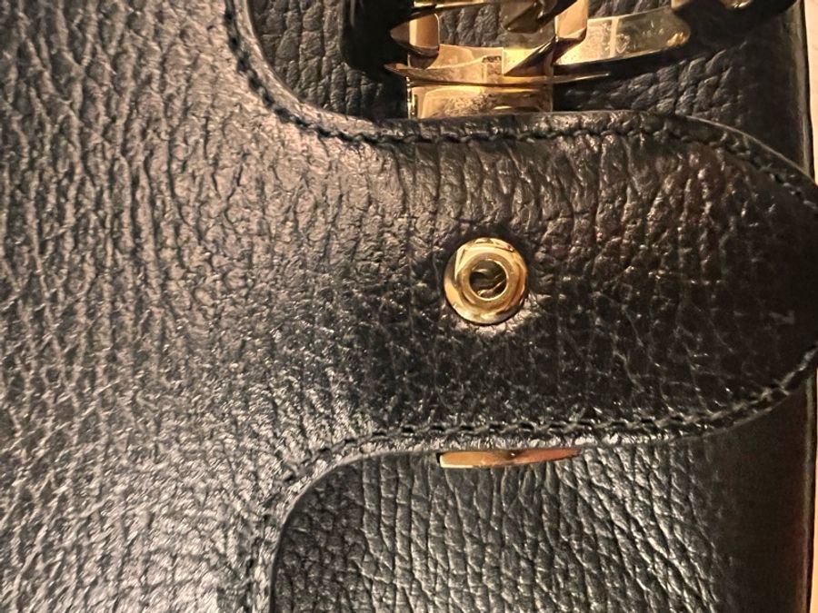 《出清換現金‼️》 Gucci 黑色雙logo蛋糕斜背包/黑色/鏈條包-25