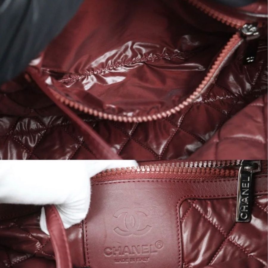 「JL精品代購」9新 Chanel 香奈兒 黑色 羽絨托特包-8