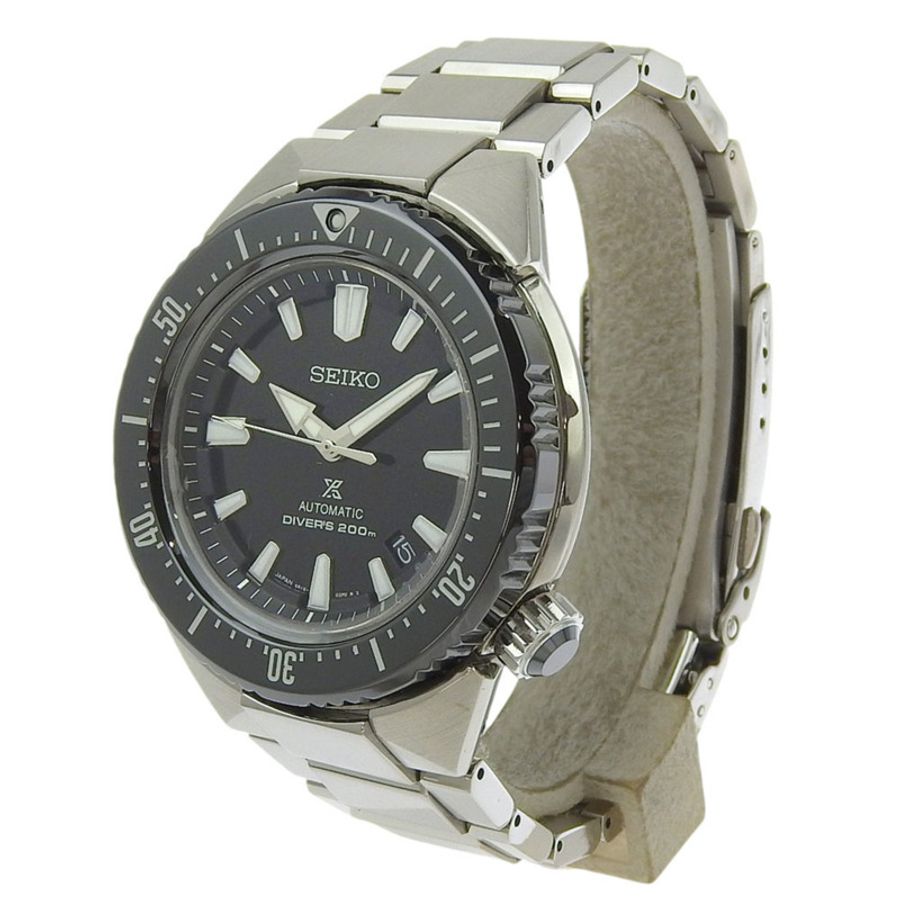 Seiko Prospex 潛水錶,200 米,日期,6R15 03G0 SBDC039,黑色錶盤,不鏽鋼,自動,45 毫米,男士-1