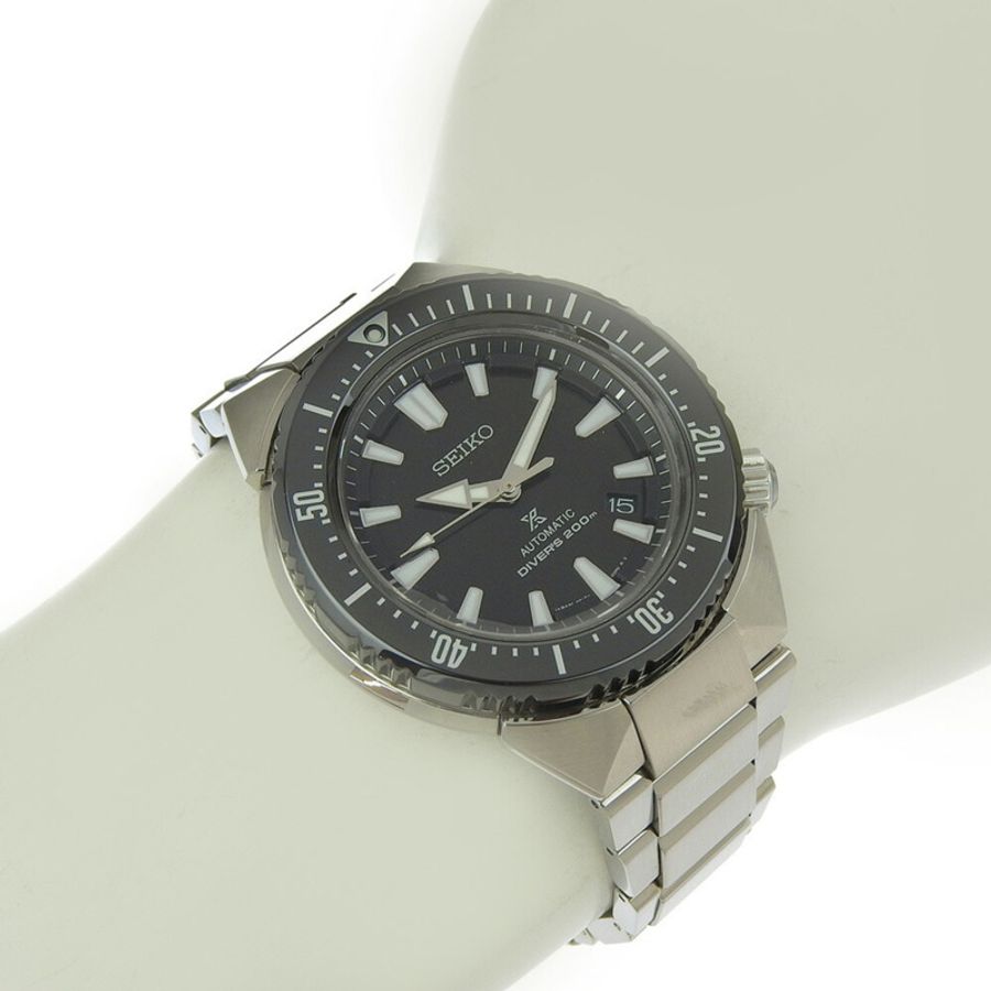 Seiko Prospex 潛水錶,200 米,日期,6R15 03G0 SBDC039,黑色錶盤,不鏽鋼,自動,45 毫米,男士-6