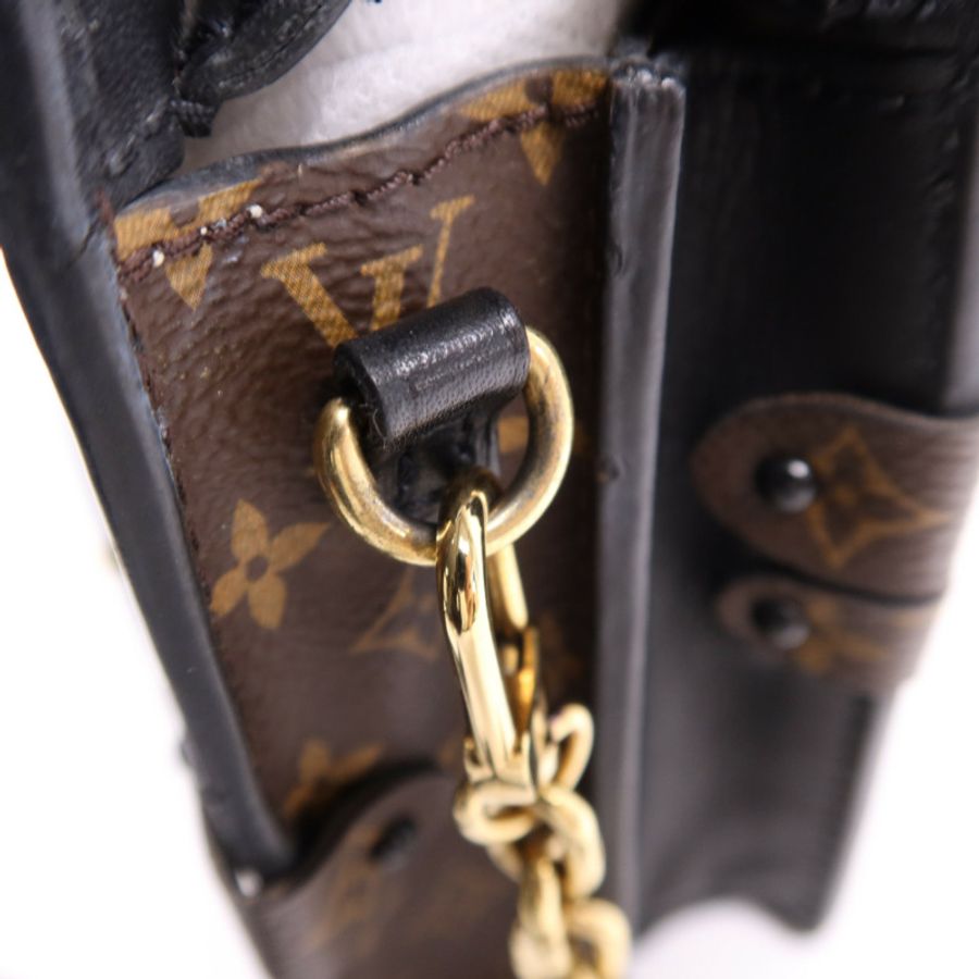 LOUIS VUITTON 【激減優惠】Monogram Reverse Trunk Clutch金扣肩背袋棕色-15