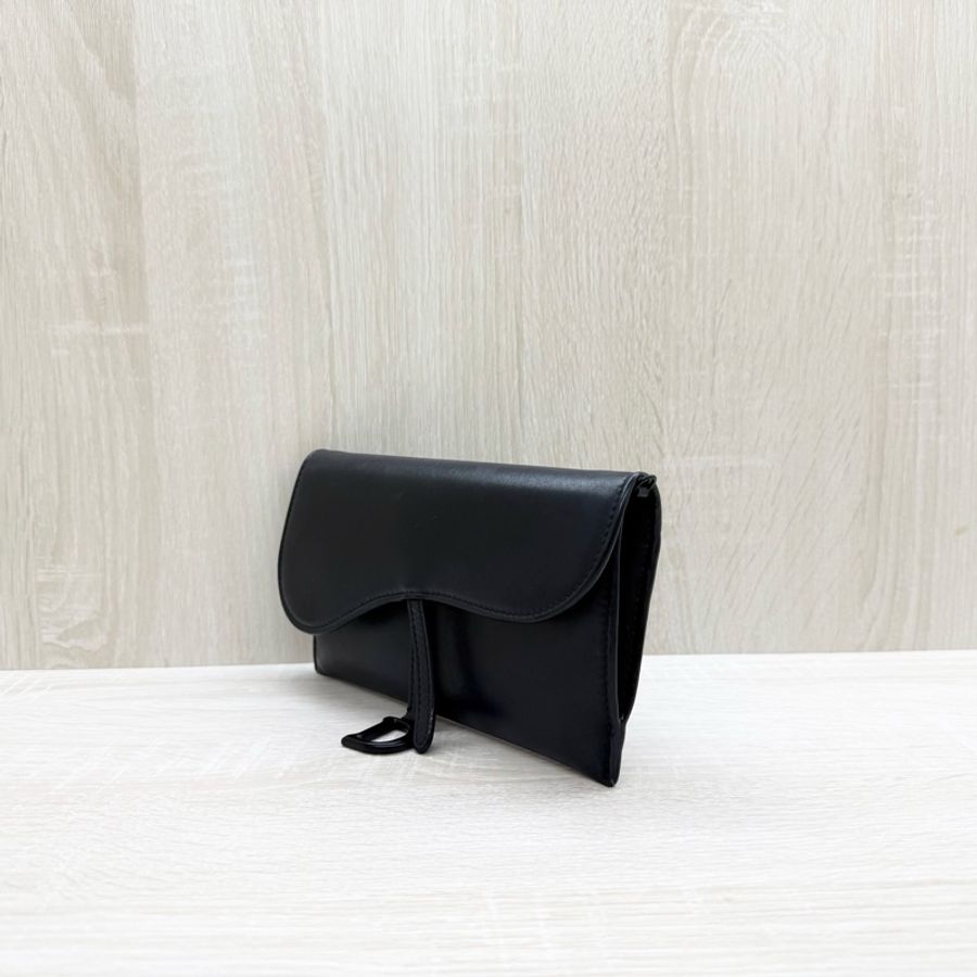 Dior黑色啞光小牛皮馬鞍SADDLE長型黑鍊woc/S5614SLLO-2