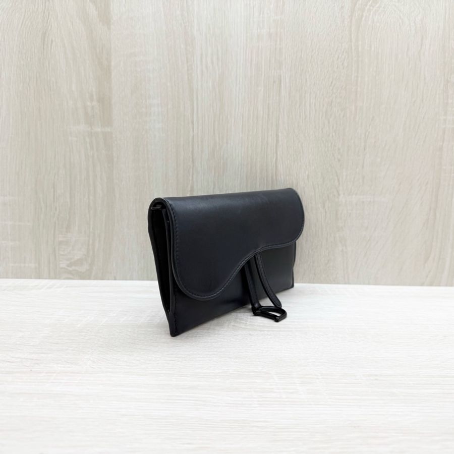 Dior黑色啞光小牛皮馬鞍SADDLE長型黑鍊woc/S5614SLLO-3