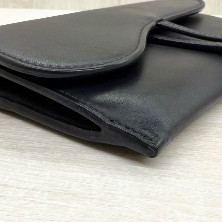 Dior黑色啞光小牛皮馬鞍SADDLE長型黑鍊woc/S5614SLLO-16
