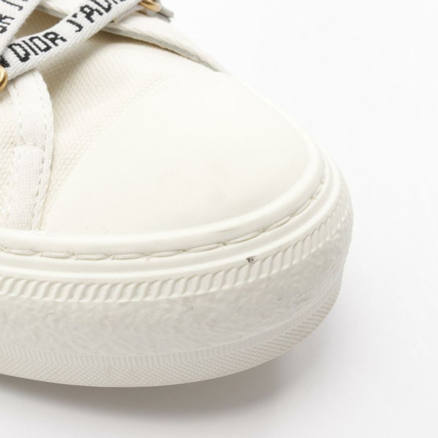 Dior Walk'n'Dior 白色帆布運動鞋,二手女款,尺寸 41-8