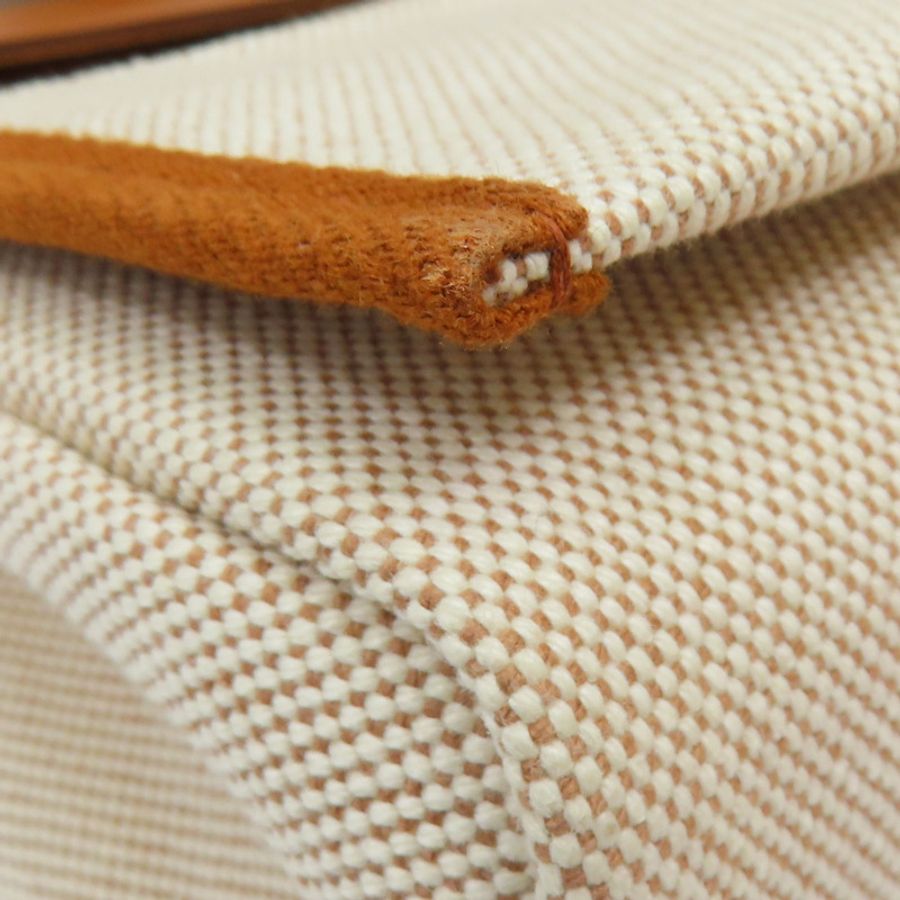 米色帆布 棕色牛皮 Herbag Zip 20 Mini 肩背包 K刻 銀扣【HERMES 愛馬仕】-14