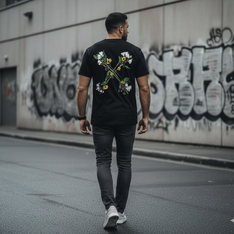 🛍️ 最後一波優惠・開搶倒數中!【OFF-WHITE】經典花LOGO T恤-0
