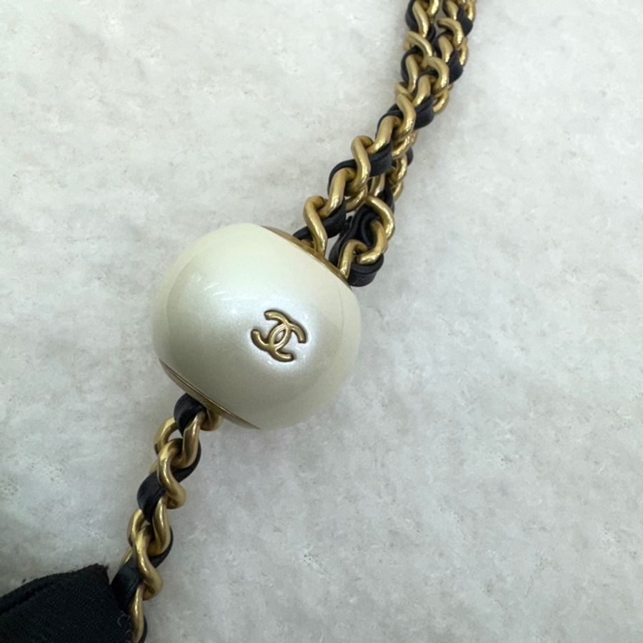 VIC限量💭🖤香奈兒小方胖CHANEL 24S 黑金湯圓珍珠方胖子AS4868(芯片)-16