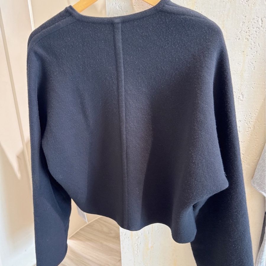 HERMES 黑色短版寬袖外套 34碼-4