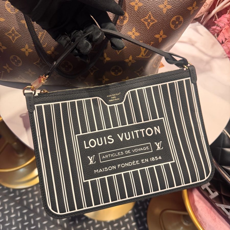 LV 新款neverfull 黑/王吉娜古董精品-7