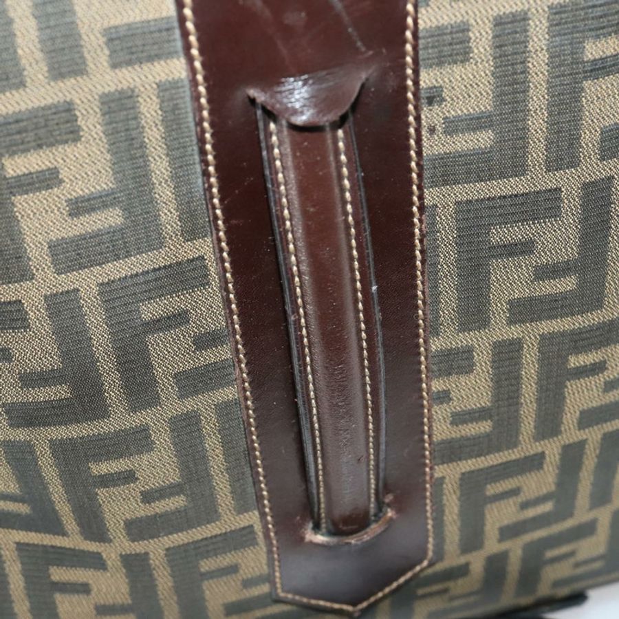 【日本直送】FENDI Zucca帆布手提包 黑色 棕色 正品 yk19369-4