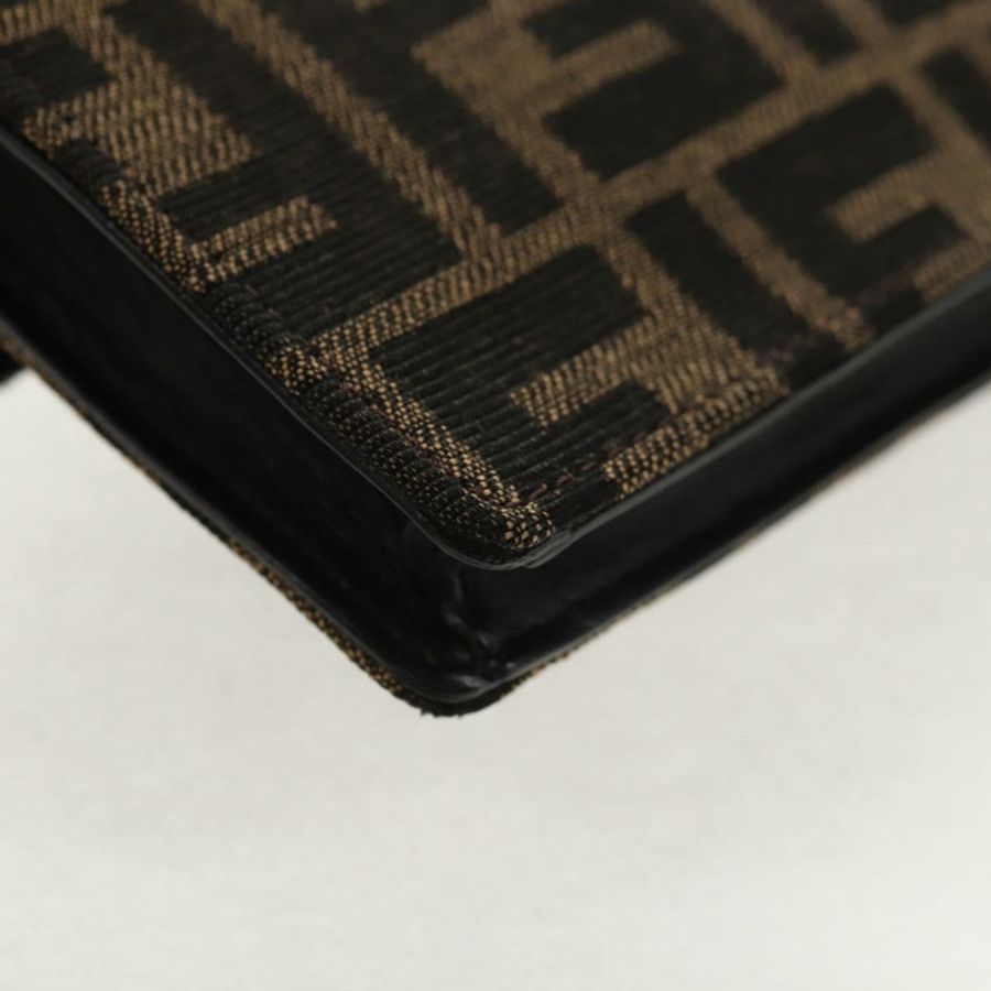 【日本直送】FENDI Zucca帆布法棍單肩包 黑色 棕色 銀色 正品 146069M-16