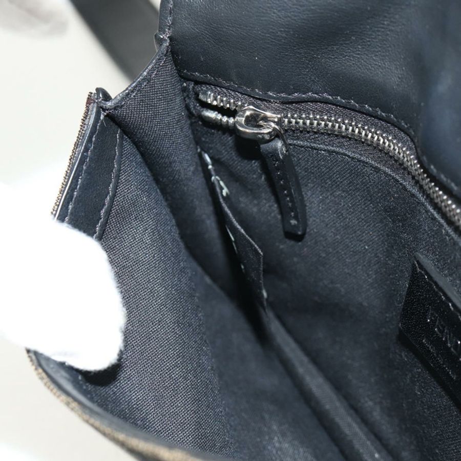 【日本直送】FENDI Zucca帆布法棍單肩包 黑色 棕色 銀色 正品 146069M-23