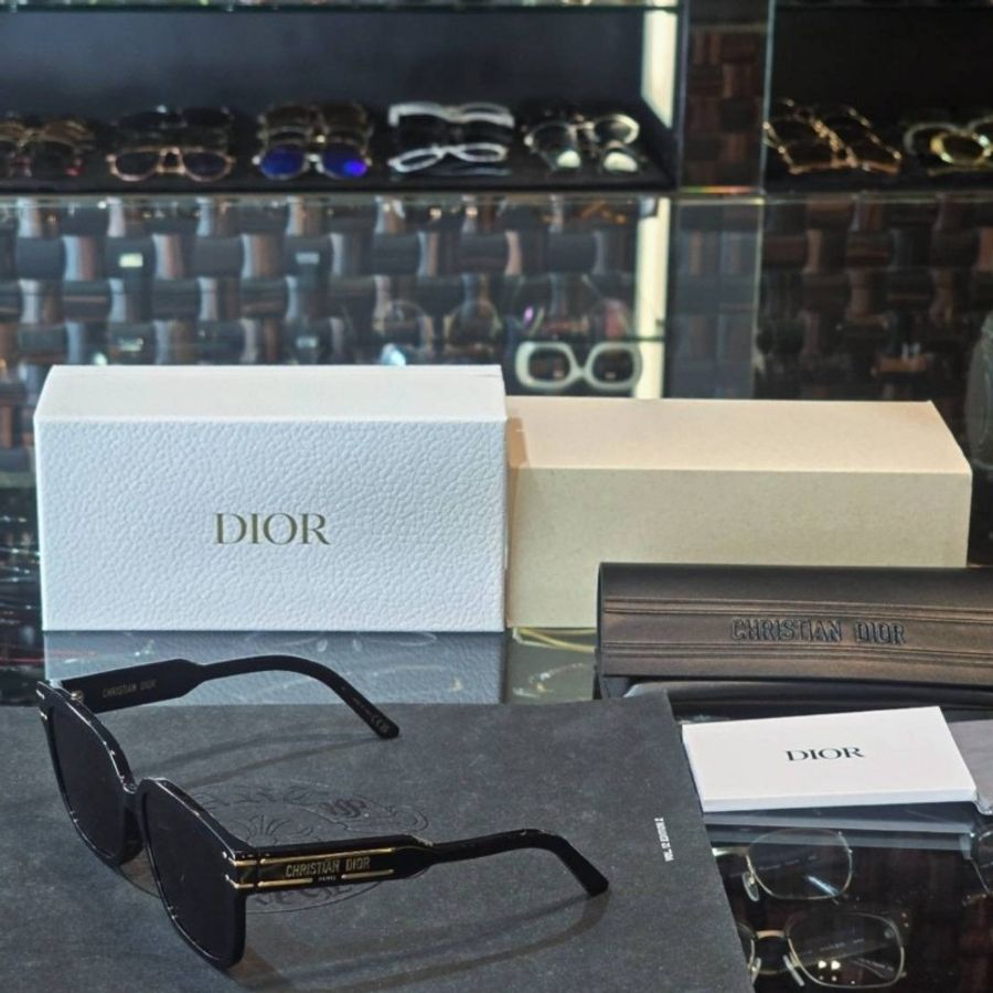 杰瑪眼鏡|DIOR DiorSignature S7F 10AO 黑金鏡框|周杰倫同款 氣場精品-10