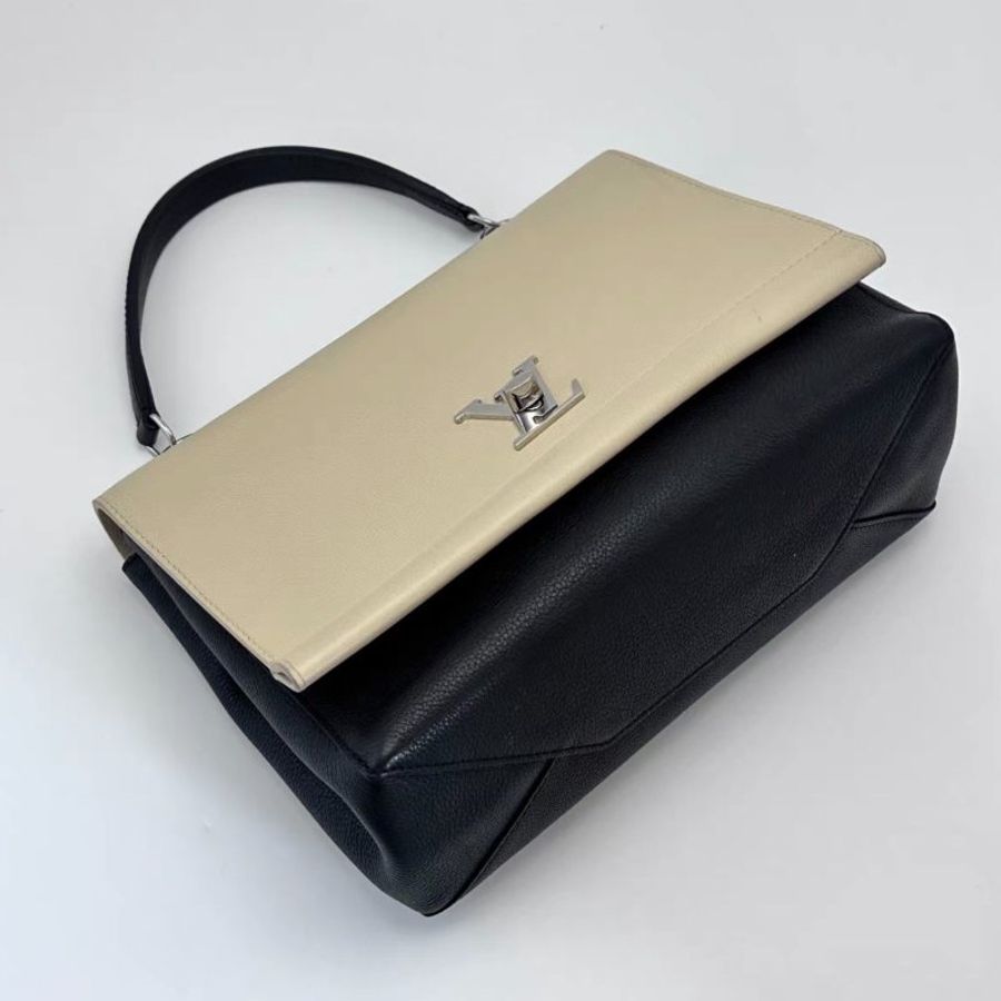 LV 拼色全皮Lock me中號肩背斜背包28*20*10 98新配件塵袋-2