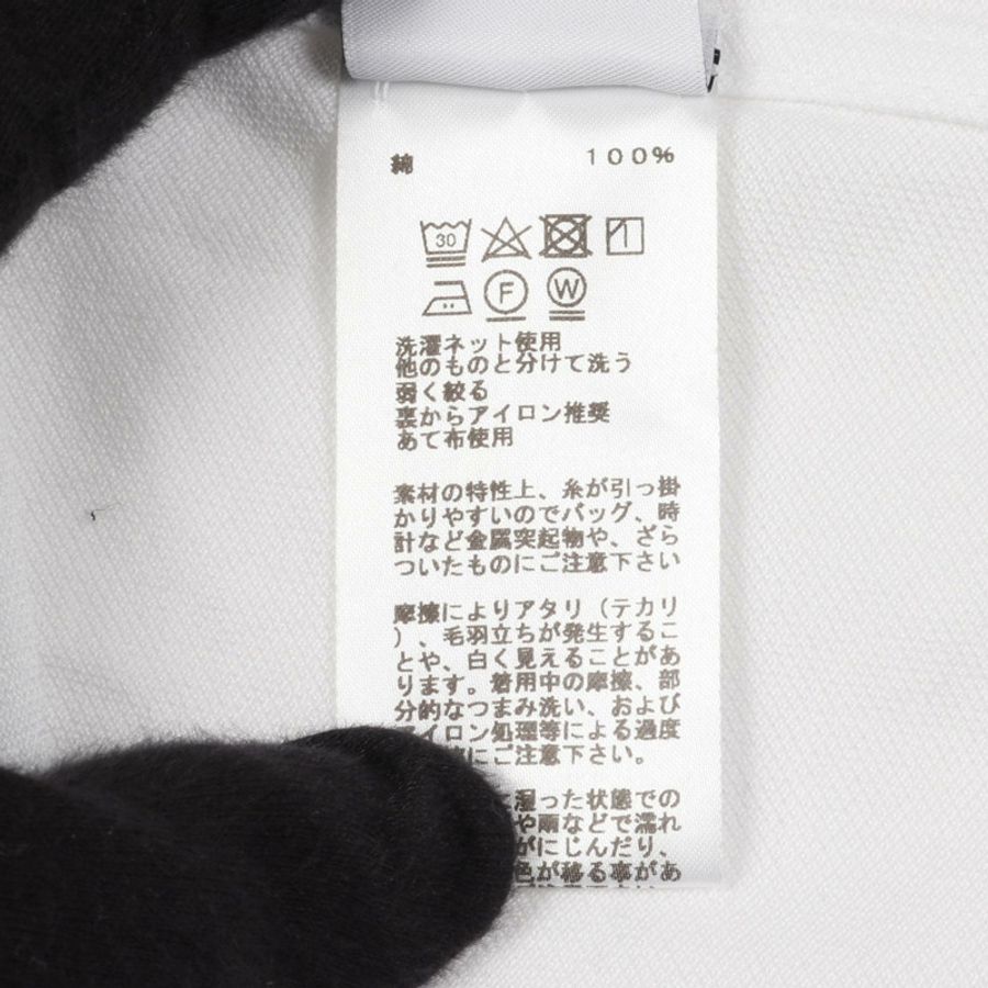 愛馬仕 (HERMES) H 刺繡口袋T卹，純棉材質，白色，二手，男士M碼-3