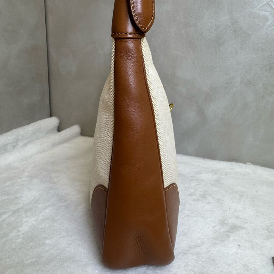 Hermès Trim 31金棕金釦拼帆布-7