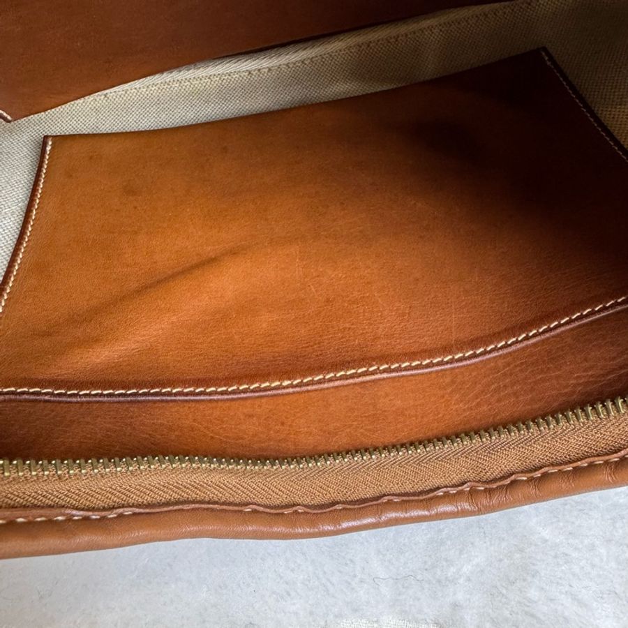 Hermès Trim 31金棕金釦拼帆布-16