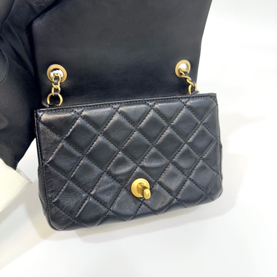🖤香奈兒史上優惠CHANEL黑金菱格羊皮金球方胖AS1786-8