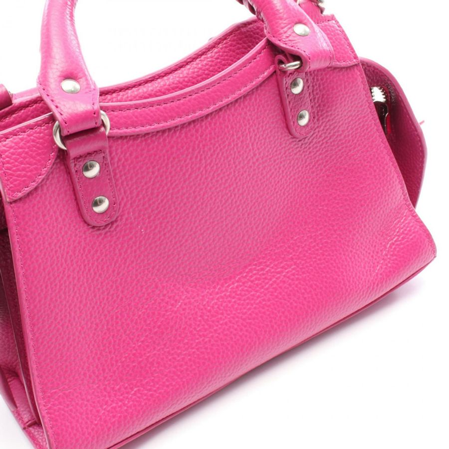BALENCIAGA Neo Classic Nano 單肩手提包 638527 皮革 粉紅色 二手 女士-4