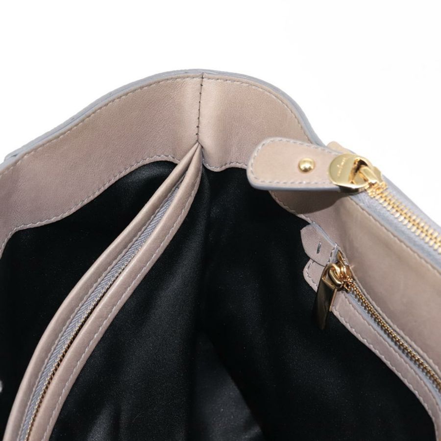 【日本直送】Salvatore Ferragamo Gancini 手提包 皮革 兩用 米色 金色 正品 sw1593-20