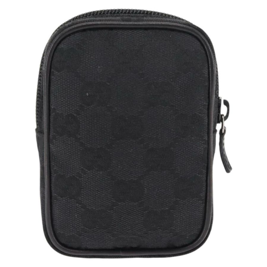 【日本直送】GUCCI GG帆布手拿包 黑色 銀色 74245 正品 am9252-1