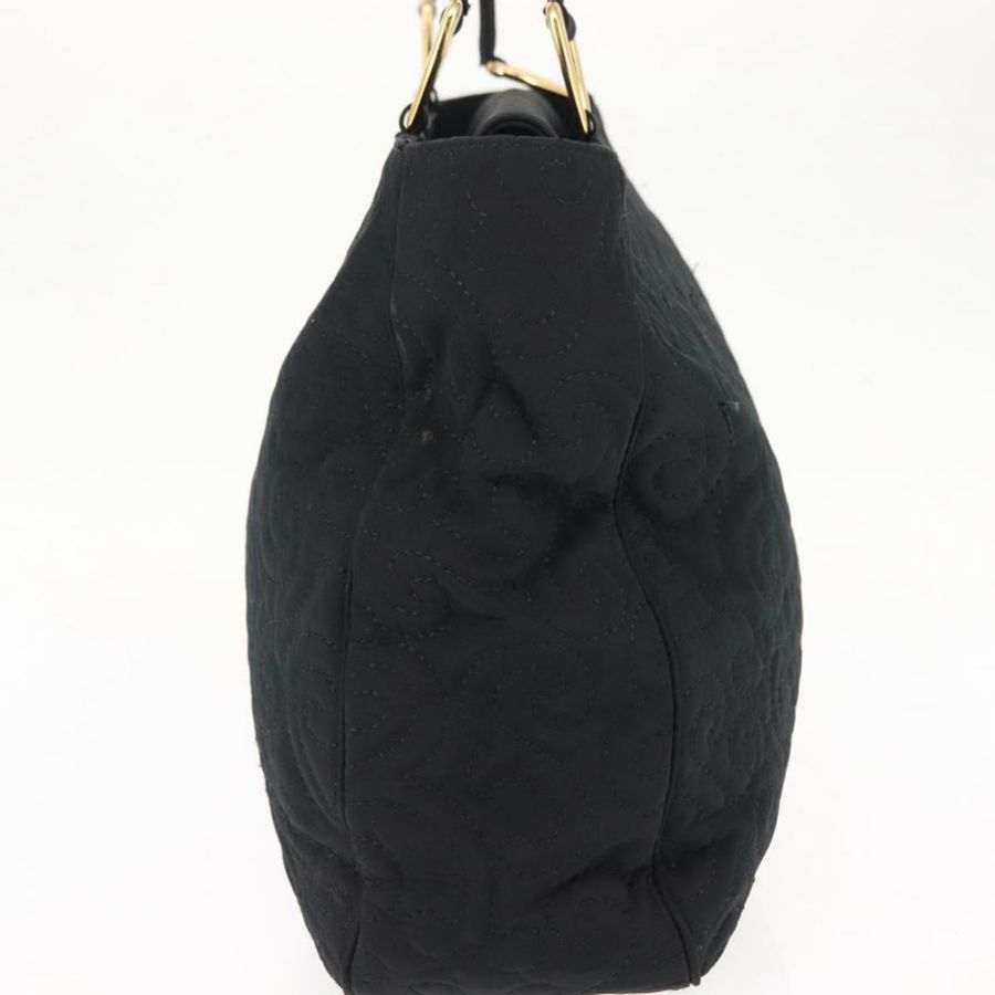 【日本直送】SAINT LAURENT 尼龍黑色金色手提包 Auth bs29972-3