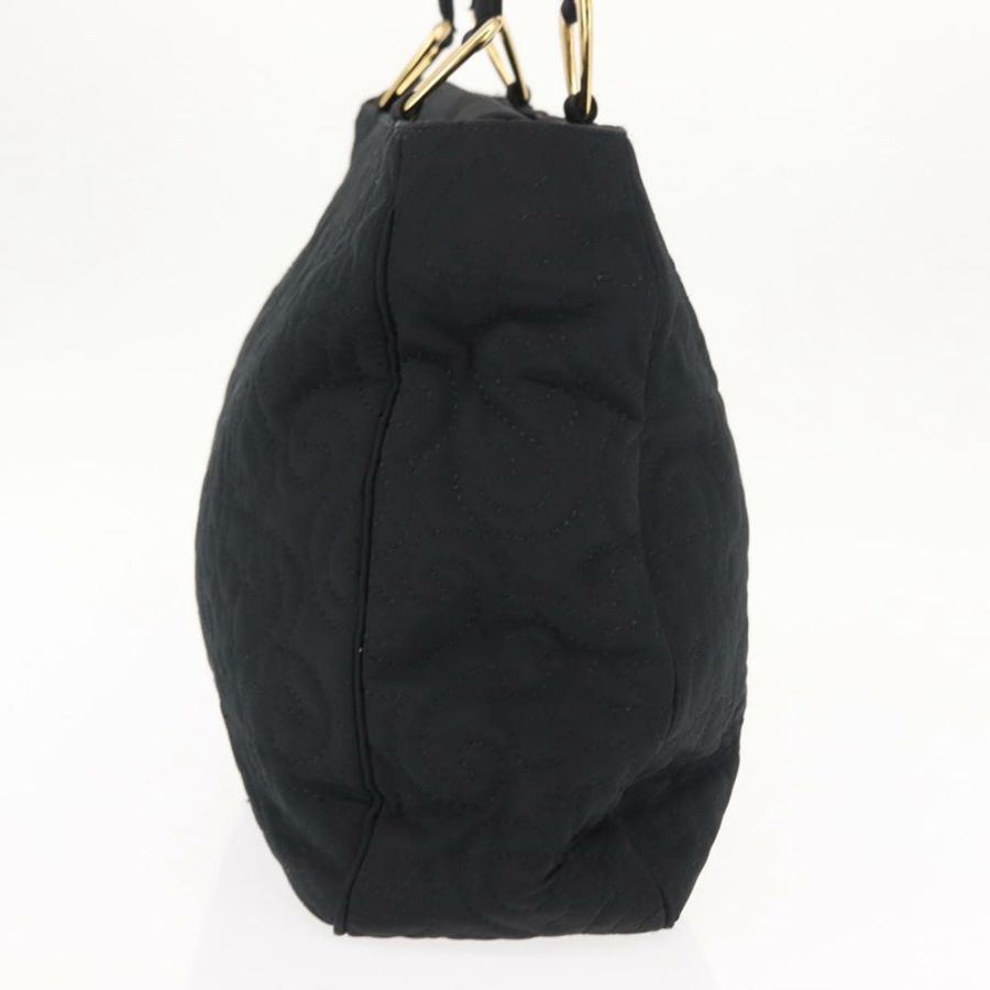 【日本直送】SAINT LAURENT 尼龍黑色金色手提包 Auth bs29972-4