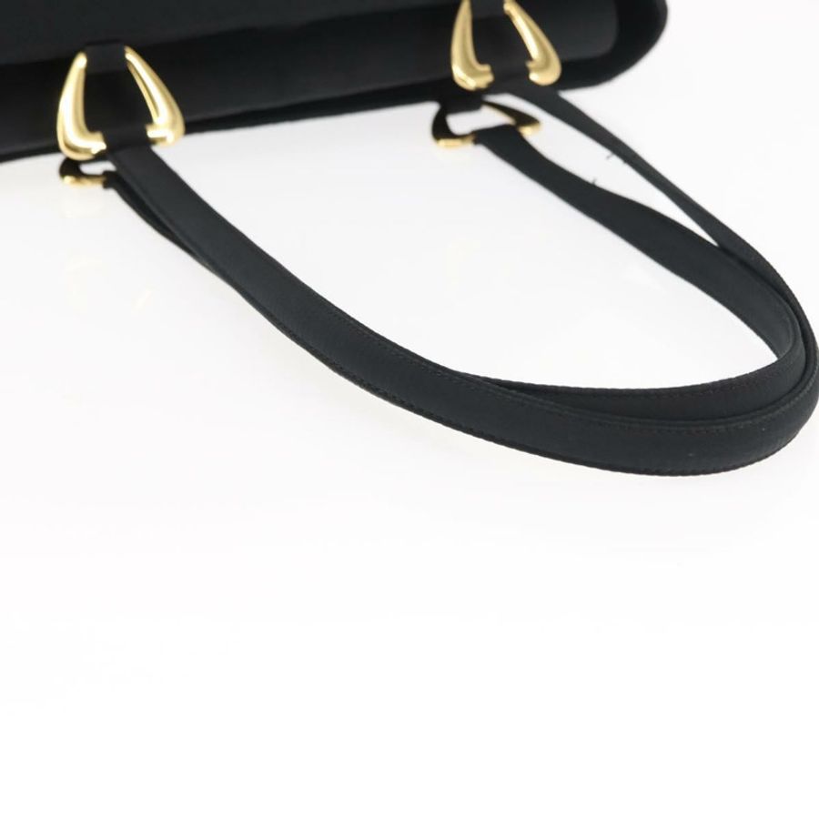 【日本直送】SAINT LAURENT 尼龍黑色金色手提包 Auth bs29972-7