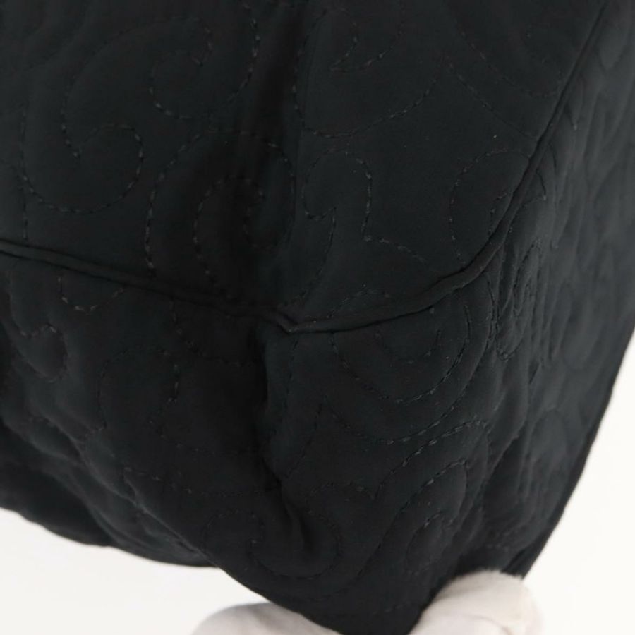 【日本直送】SAINT LAURENT 尼龍黑色金色手提包 Auth bs29972-9