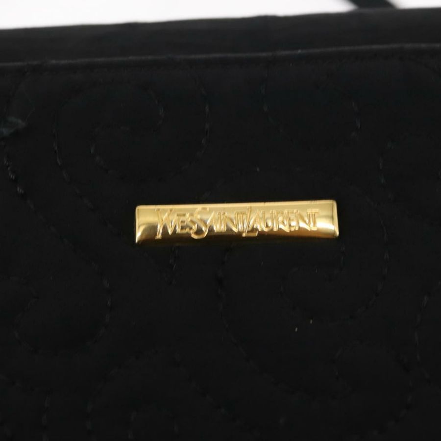 【日本直送】SAINT LAURENT 尼龍黑色金色手提包 Auth bs29972-16