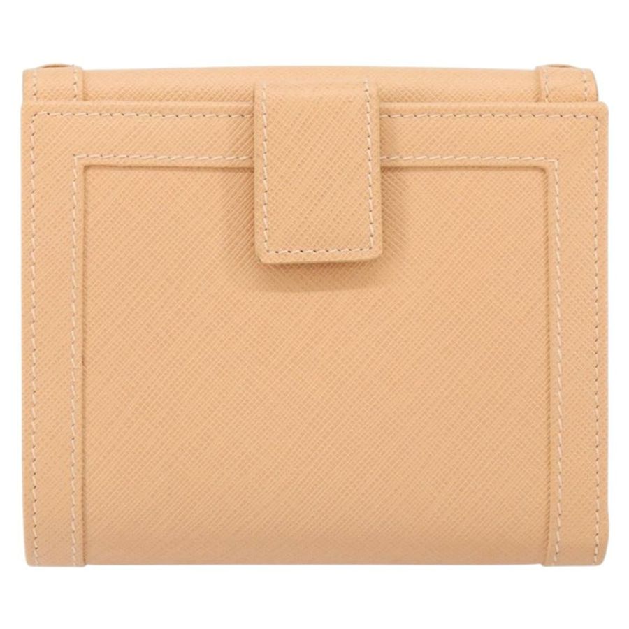 【日本直送】Salvatore Ferragamo Gancini 粉紅真皮雙折錢包,正品編號 145554-1