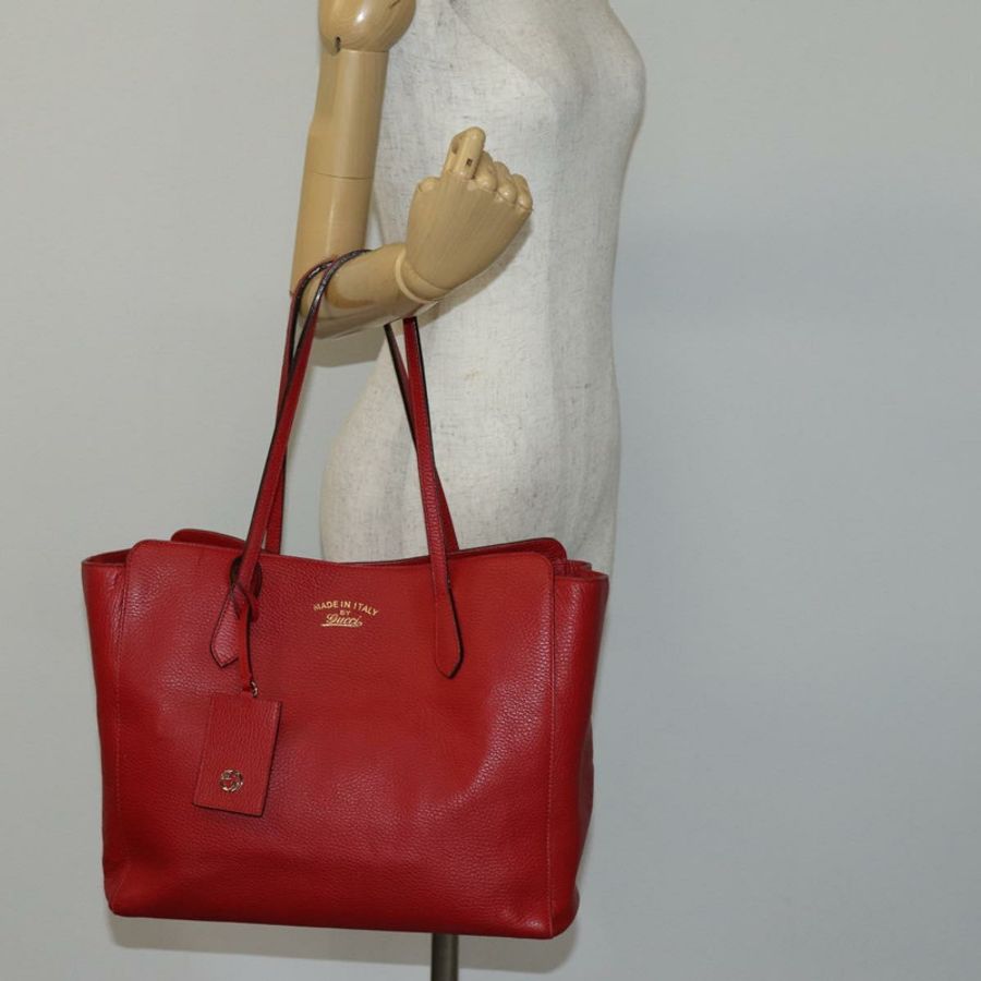 【日本直送】GUCCI 搖擺手提包 皮革 紅色 金色 354397 正品 144275-21