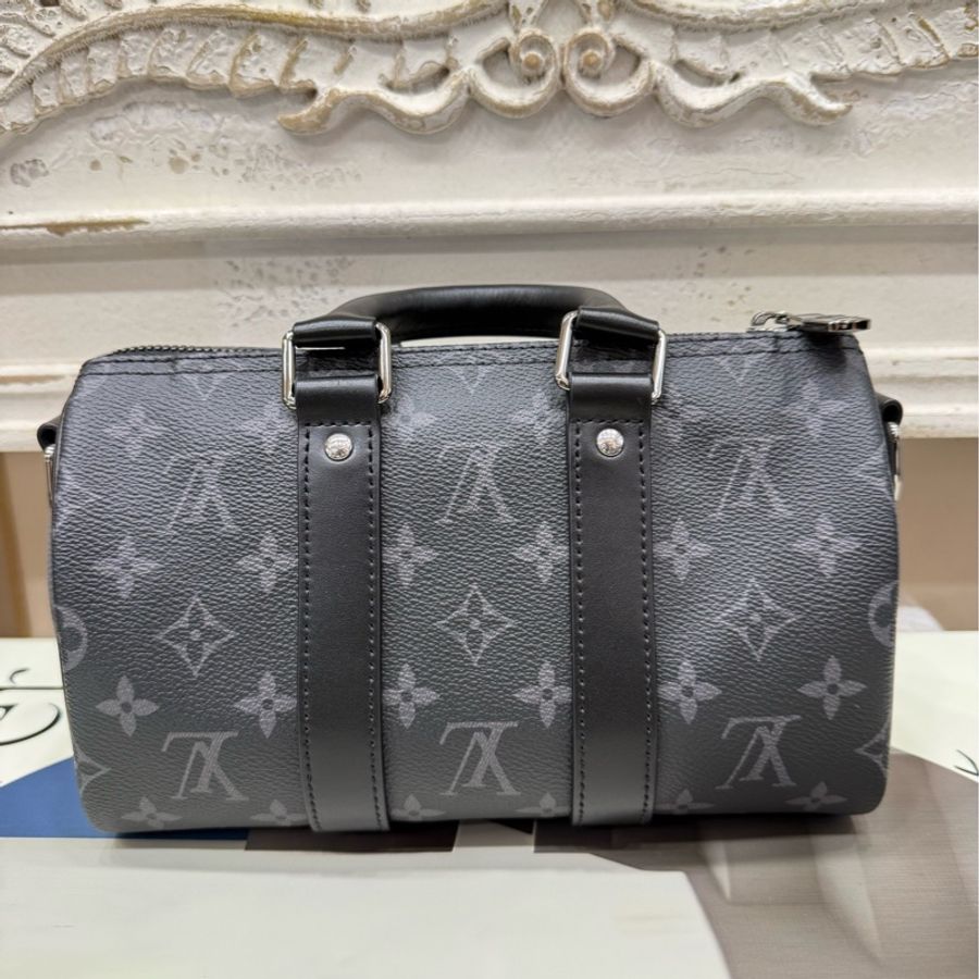 全新 Lv黑花keepall25 手提斜挎包 芯片款-1