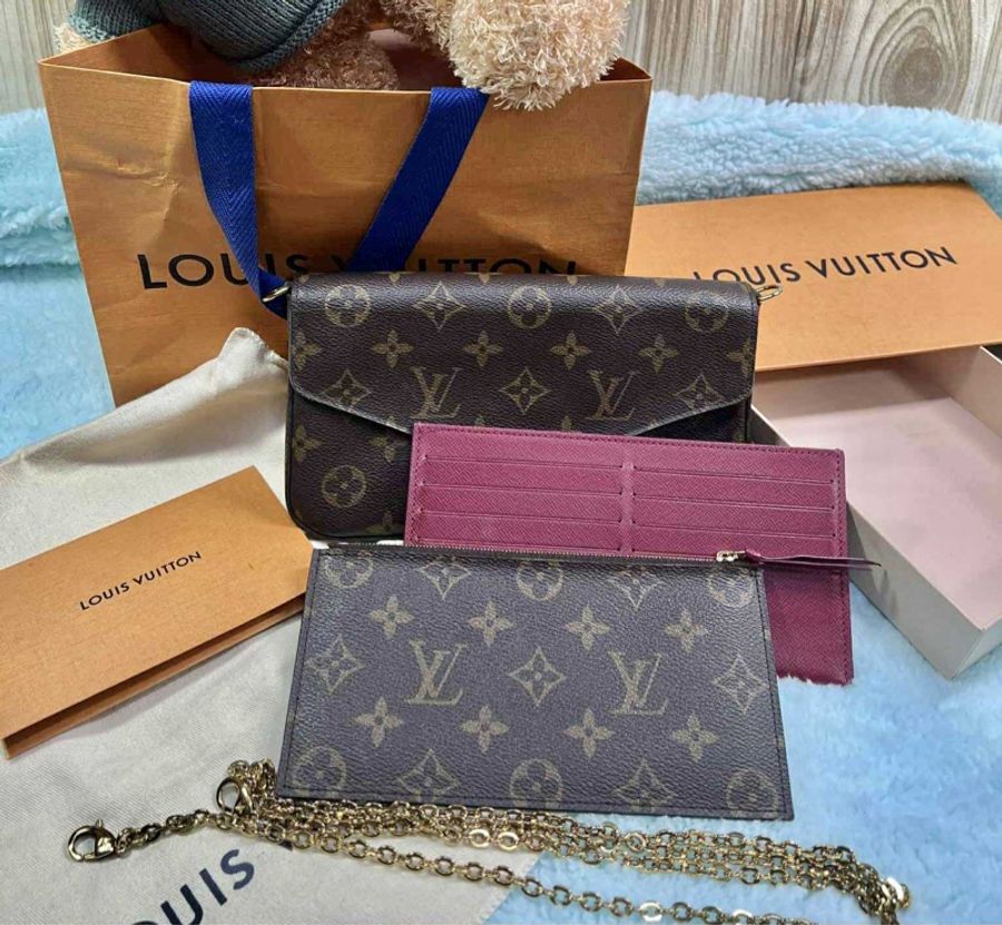 LV 經典老花FELICIE POCHETTE 三合一 鍊條包-2