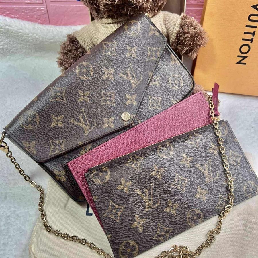 LV 經典老花FELICIE POCHETTE 三合一 鍊條包-46