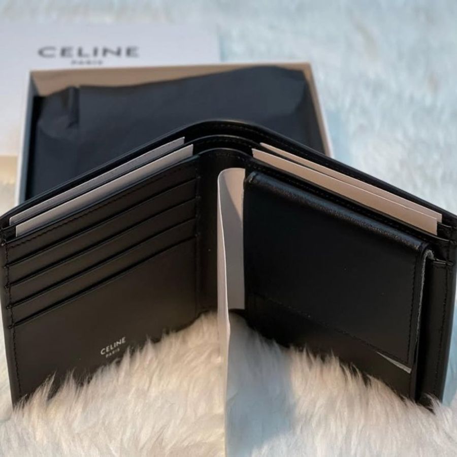 🚨 雙11最後倒數・今晚錯過等明年!【CELINE】新款印花LOGO平滑小牛皮零錢袋短夾(下單前須先私訊)-3