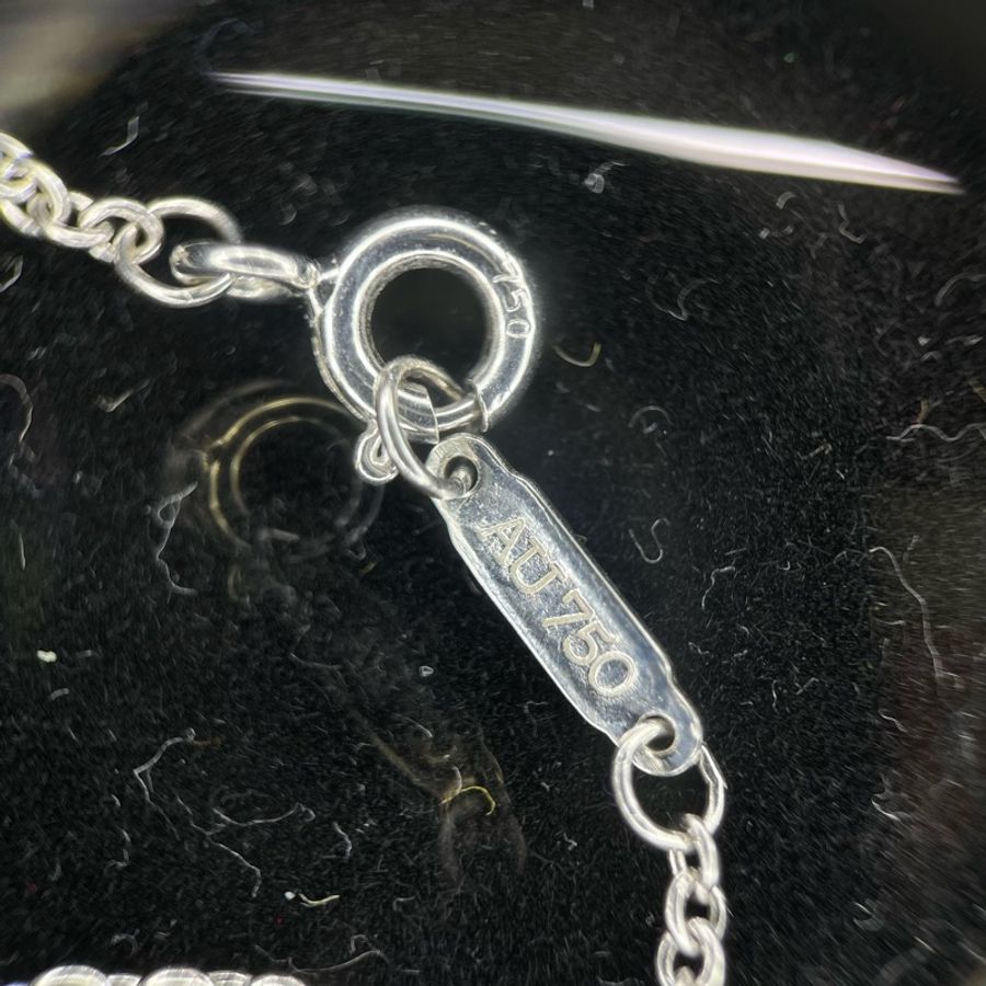 Tiffany & Co. T系列 18K白金鑲鑽雙T雙層手鏈 X828-8