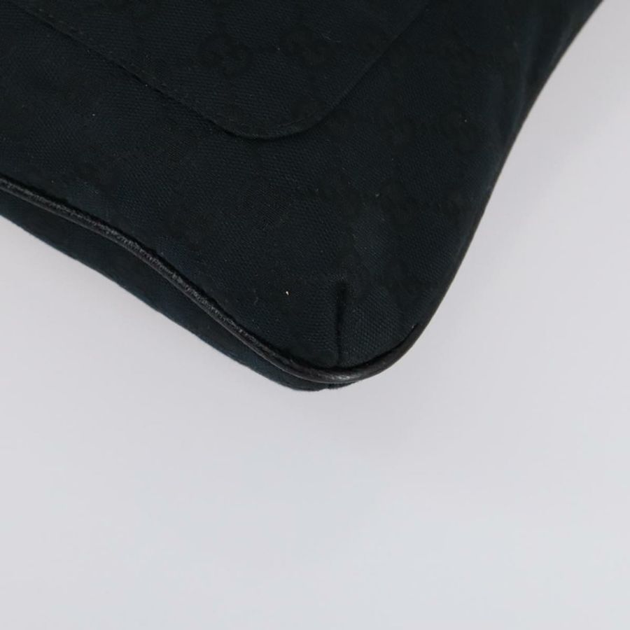 【日本直送】GUCCI GG帆布肩背包 黑色 銀色 122791 正品 135007-13