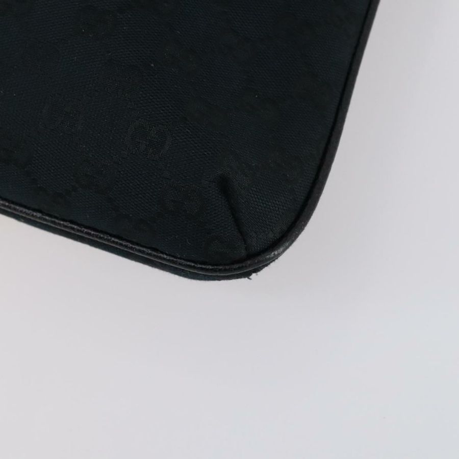 【日本直送】GUCCI GG帆布肩背包 黑色 銀色 122791 正品 135007-15